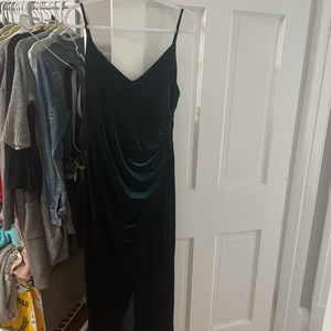 Long formal emerald green dress